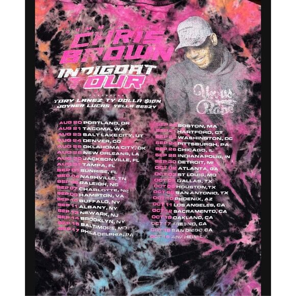 Chris Brown Tour Tie-Dye Tee - Picture 4 of 4